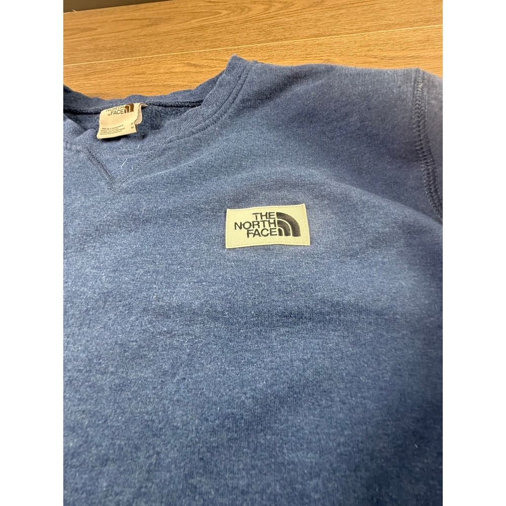 The North Face Mens Blue Crewneck Sweatshirt Medium Casual Relaxed Outdoors